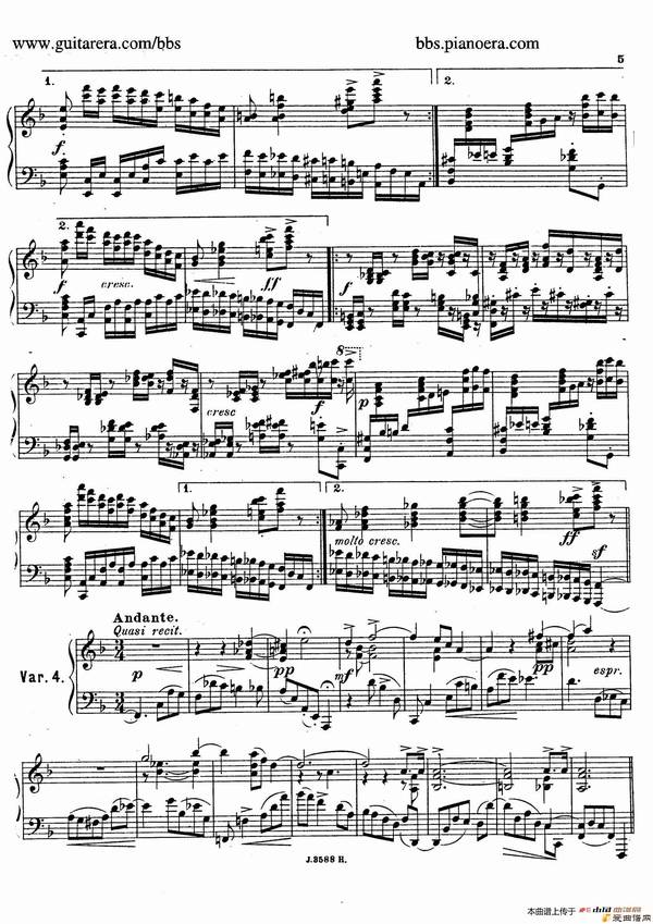 ١Theme with Variations and Fugue in F Major Op.14