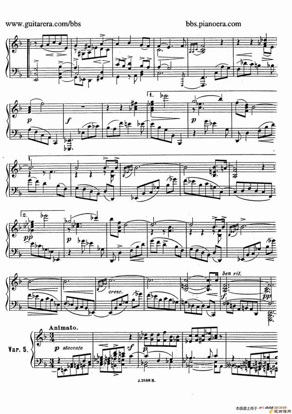 ١Theme with Variations and Fugue in F Major Op.14