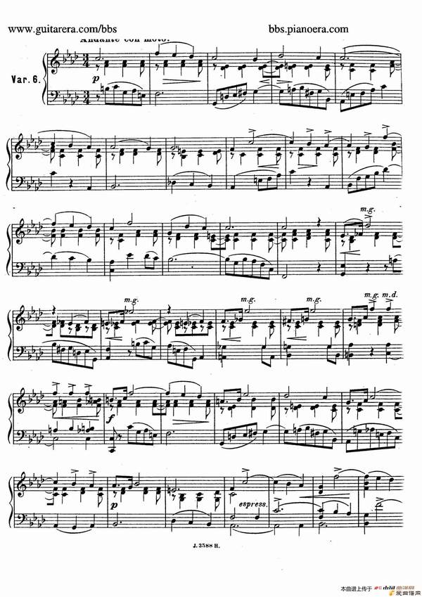 ١Theme with Variations and Fugue in F Major Op.14