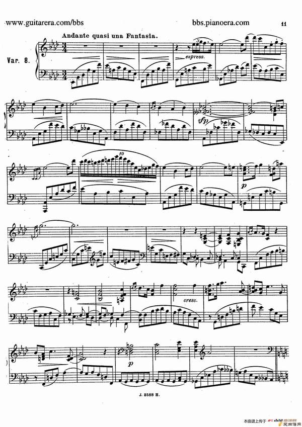 ١Theme with Variations and Fugue in F Major Op.14