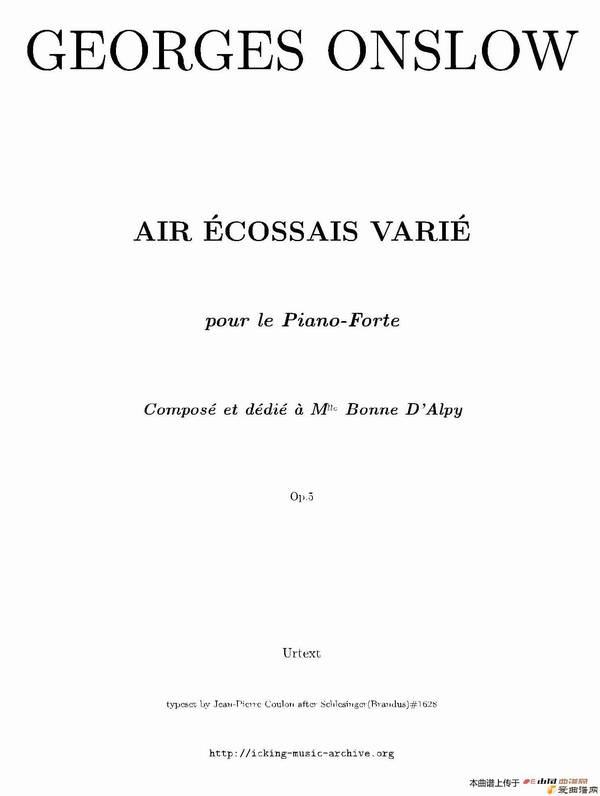 ١Air Ecossais Varie Op.5