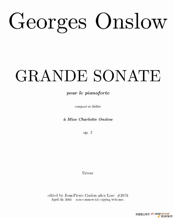 ١Grande Piano Sonata in c Minor Op.2