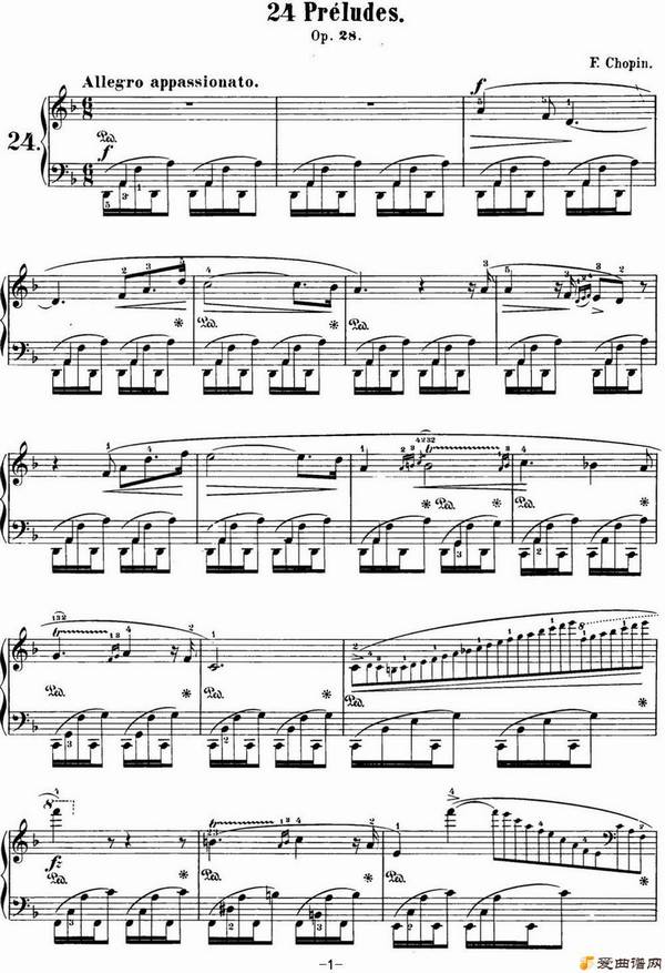 ١Ф 24׸ǰ Op.28 No.24 DС