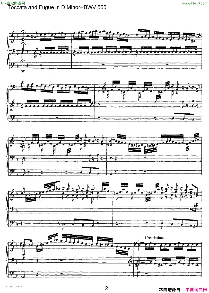 ToccataandFugueinDMinor--BWV565ܷ