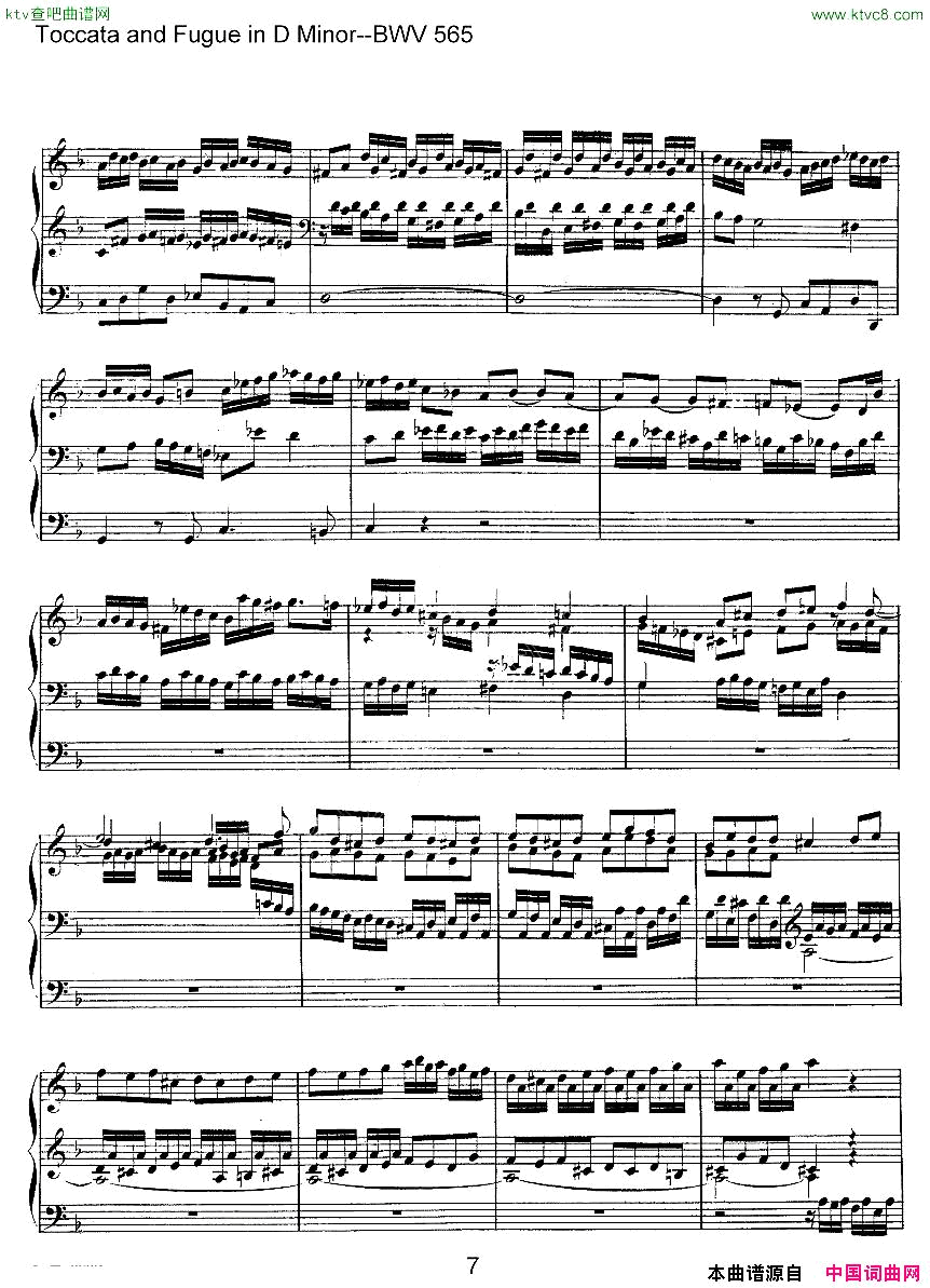 ToccataandFugueinDMinor--BWV565ܷ