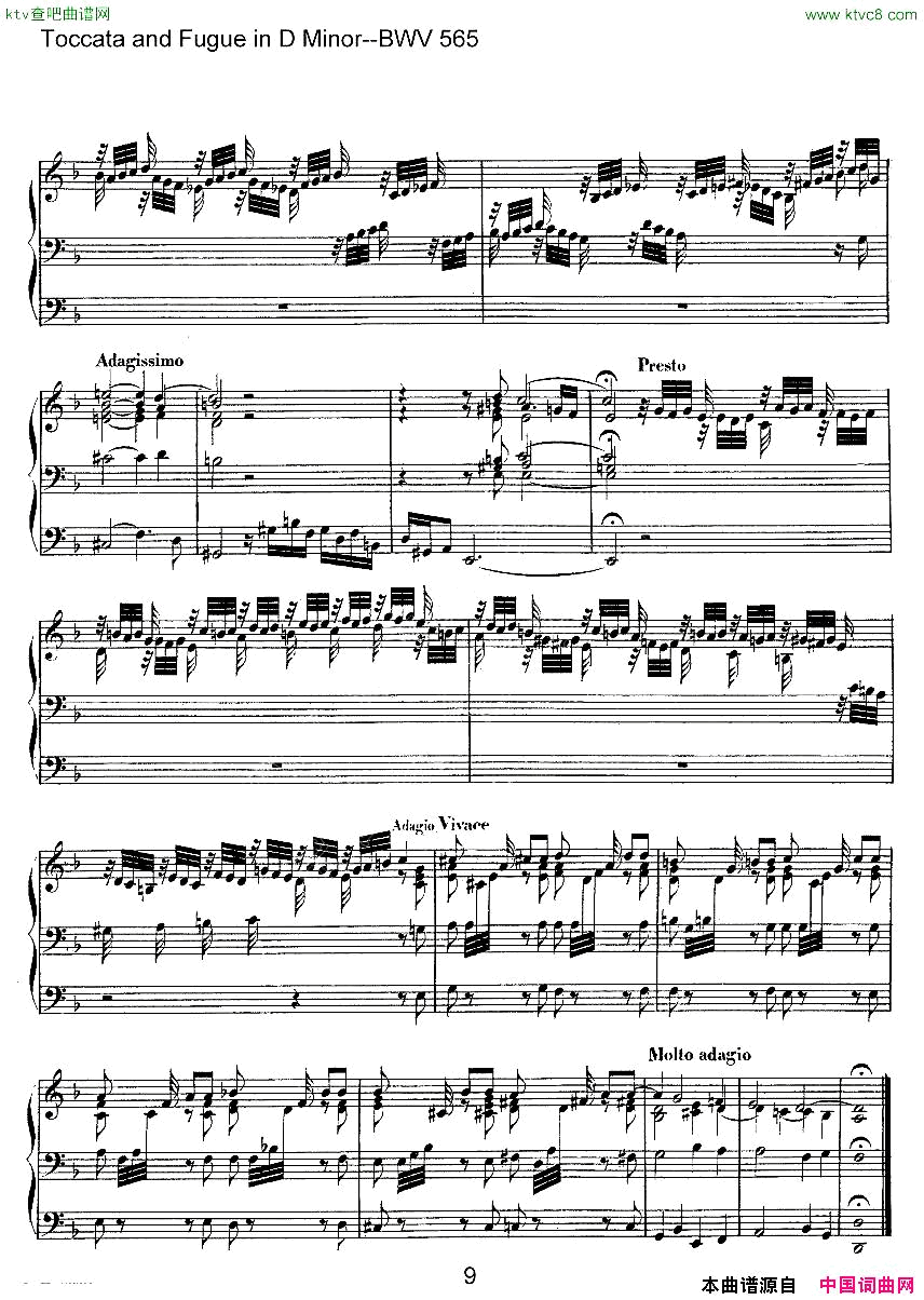 ToccataandFugueinDMinor--BWV565ܷ