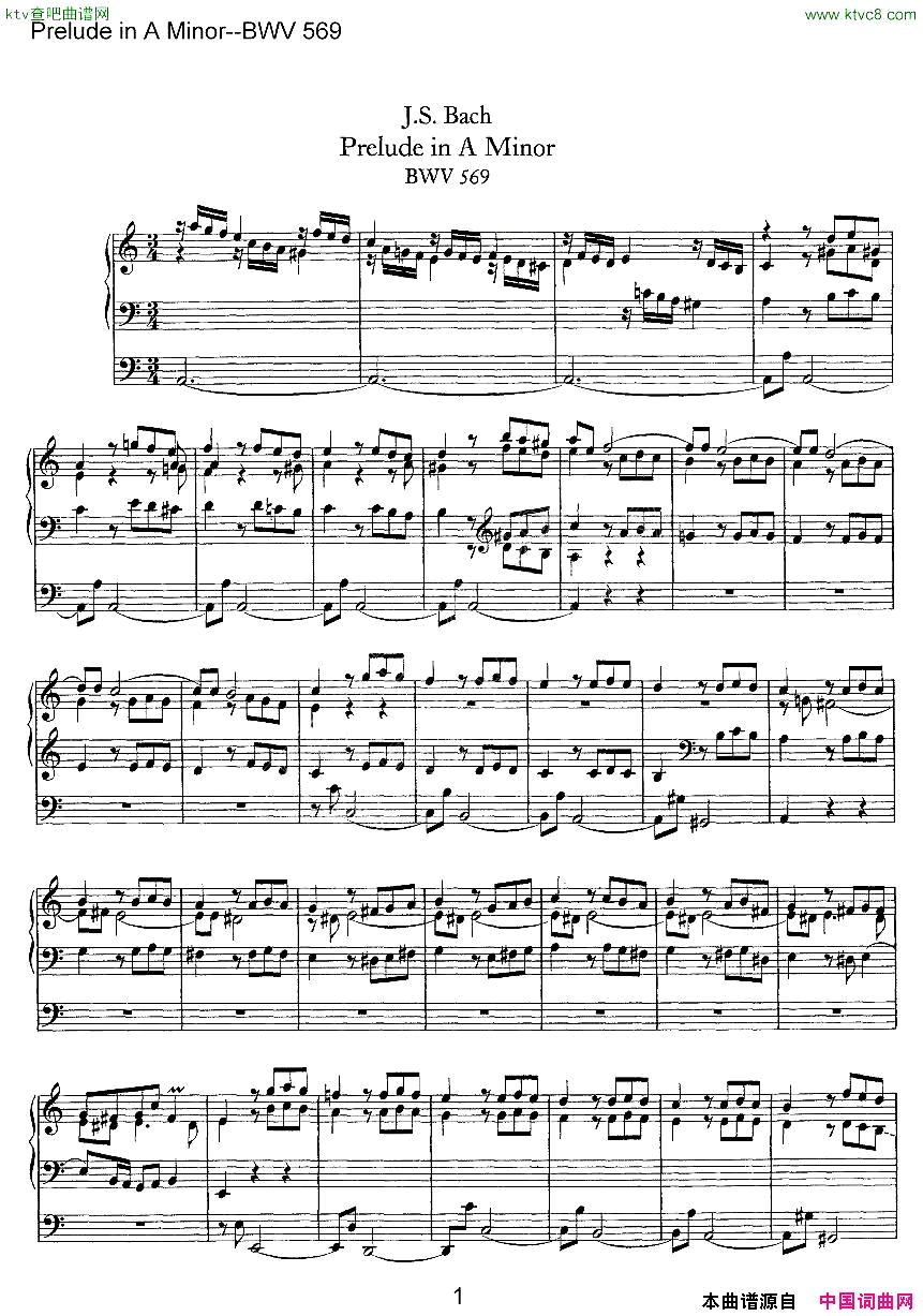 PreludeinAMinor--BWV569ܷ