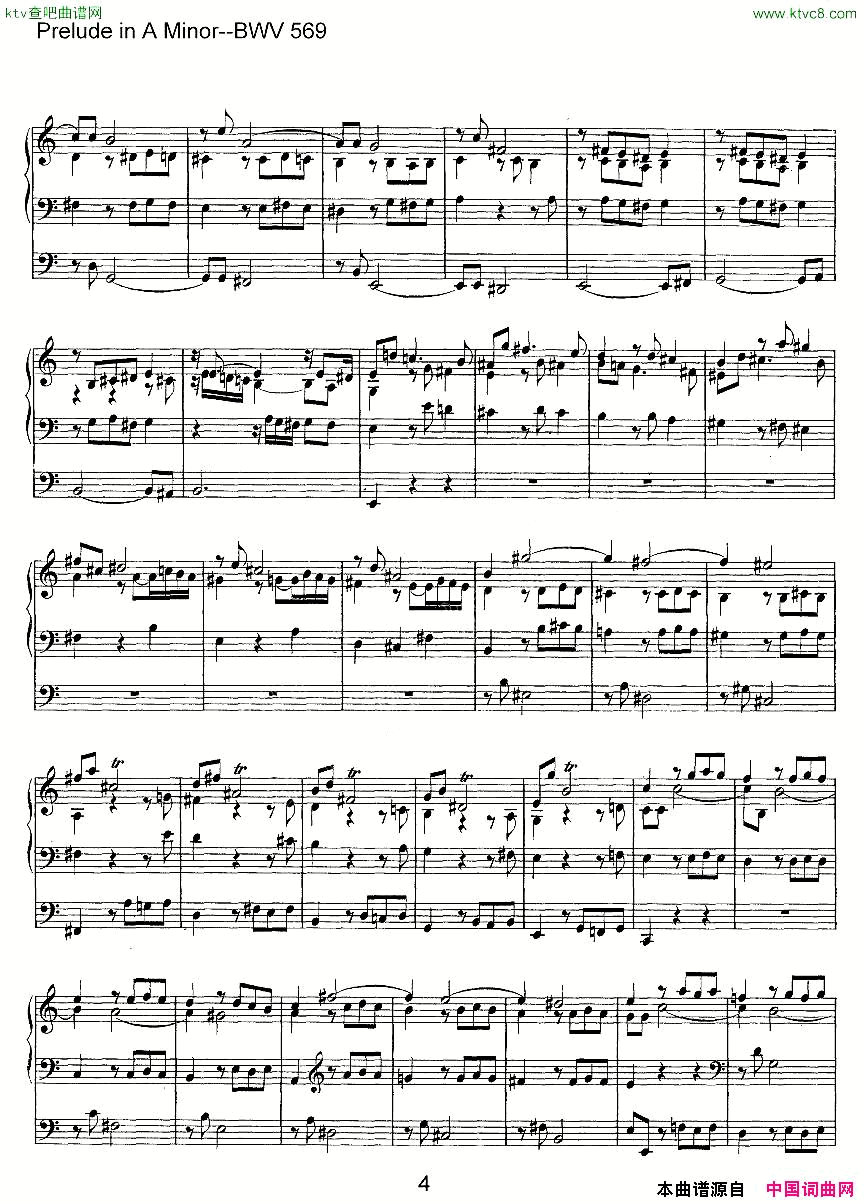 PreludeinAMinor--BWV569ܷ