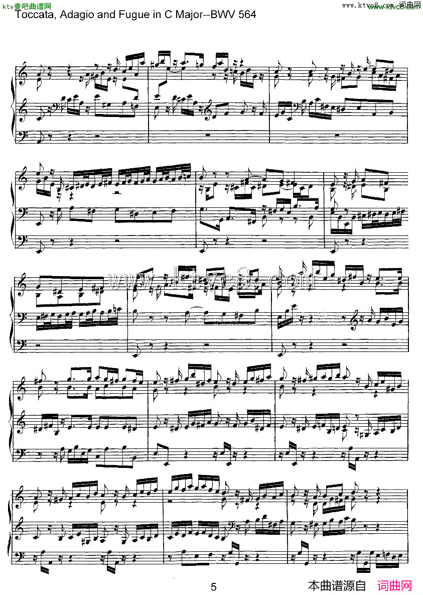 Toccata,AdagioandFugueinCMajor--BWV564ܷ