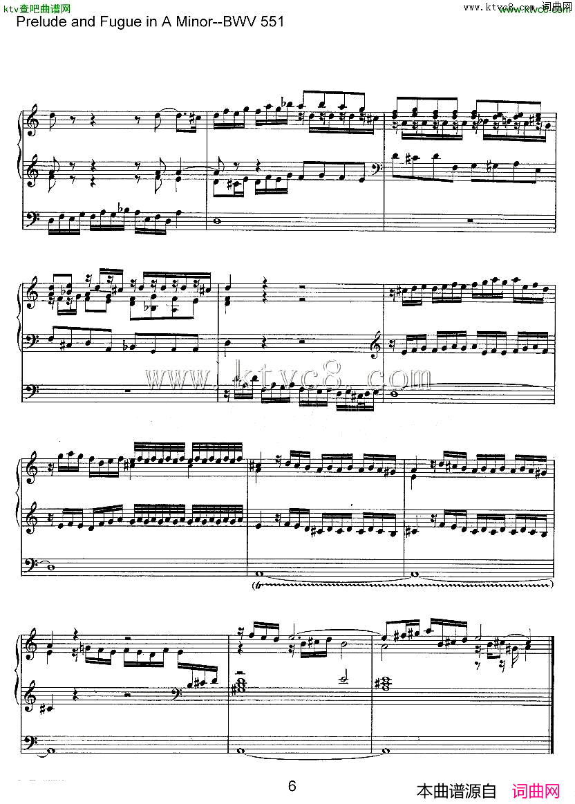 PreludeandFugueinAMinor--BWV551ܷ