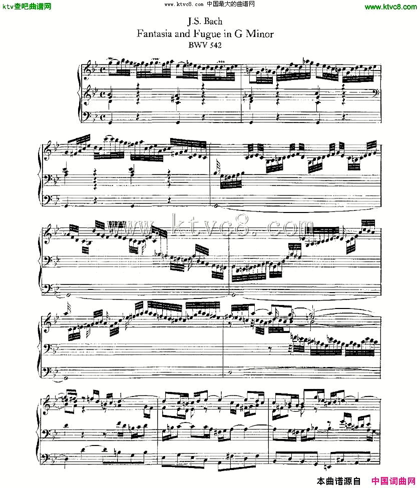 FantasiaandFugueinGMinor--BWV542ܷ