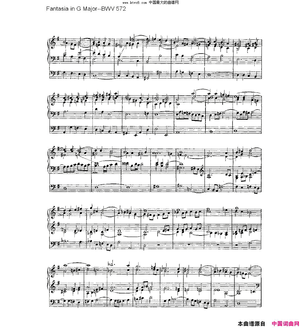 FantasiainGMajor--BWV572ܷ