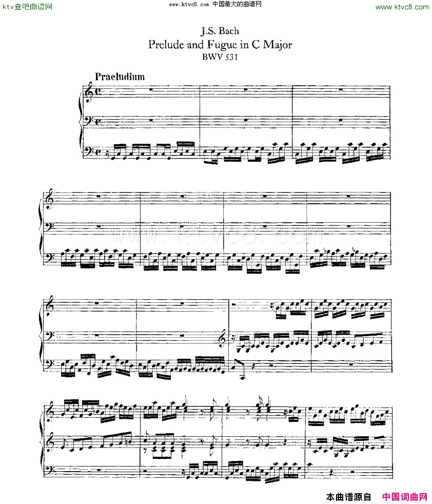 PreludeandFugueinCMajor--BWV531ܷ