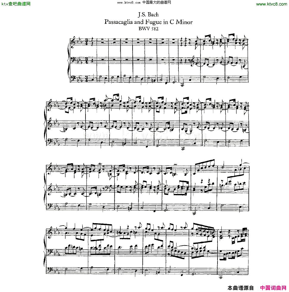 PassacagliaandFugueinCMinor--BWV582ܷ