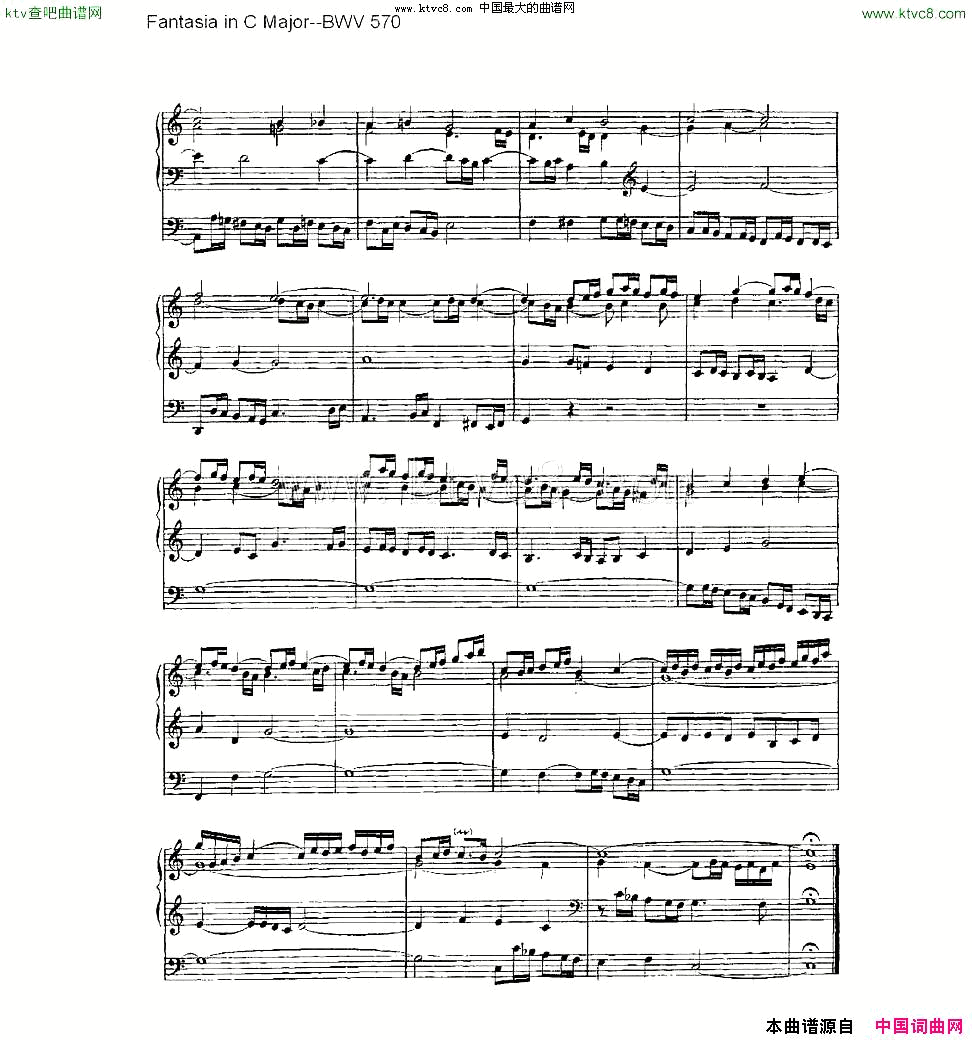 FantasiainCMajor--BWV570ܷ