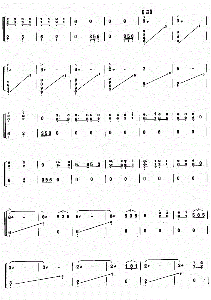 草原骏马古筝谱