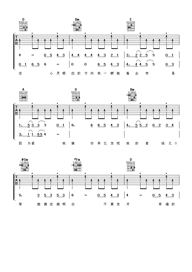 林俊杰期待你的爱吉他谱