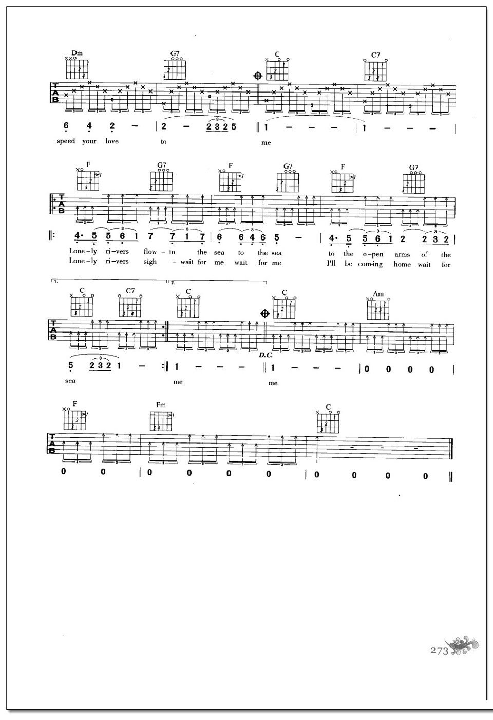 unchained melody吉他谱 正直兄弟