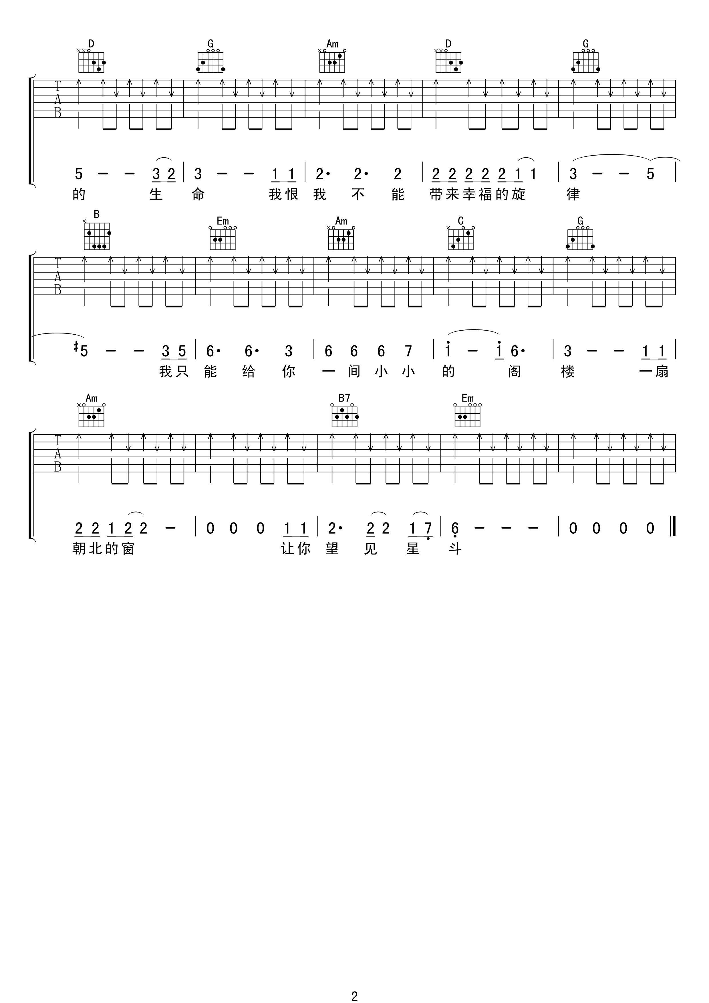 流浪歌手的情人吉他谱 老狼 G调