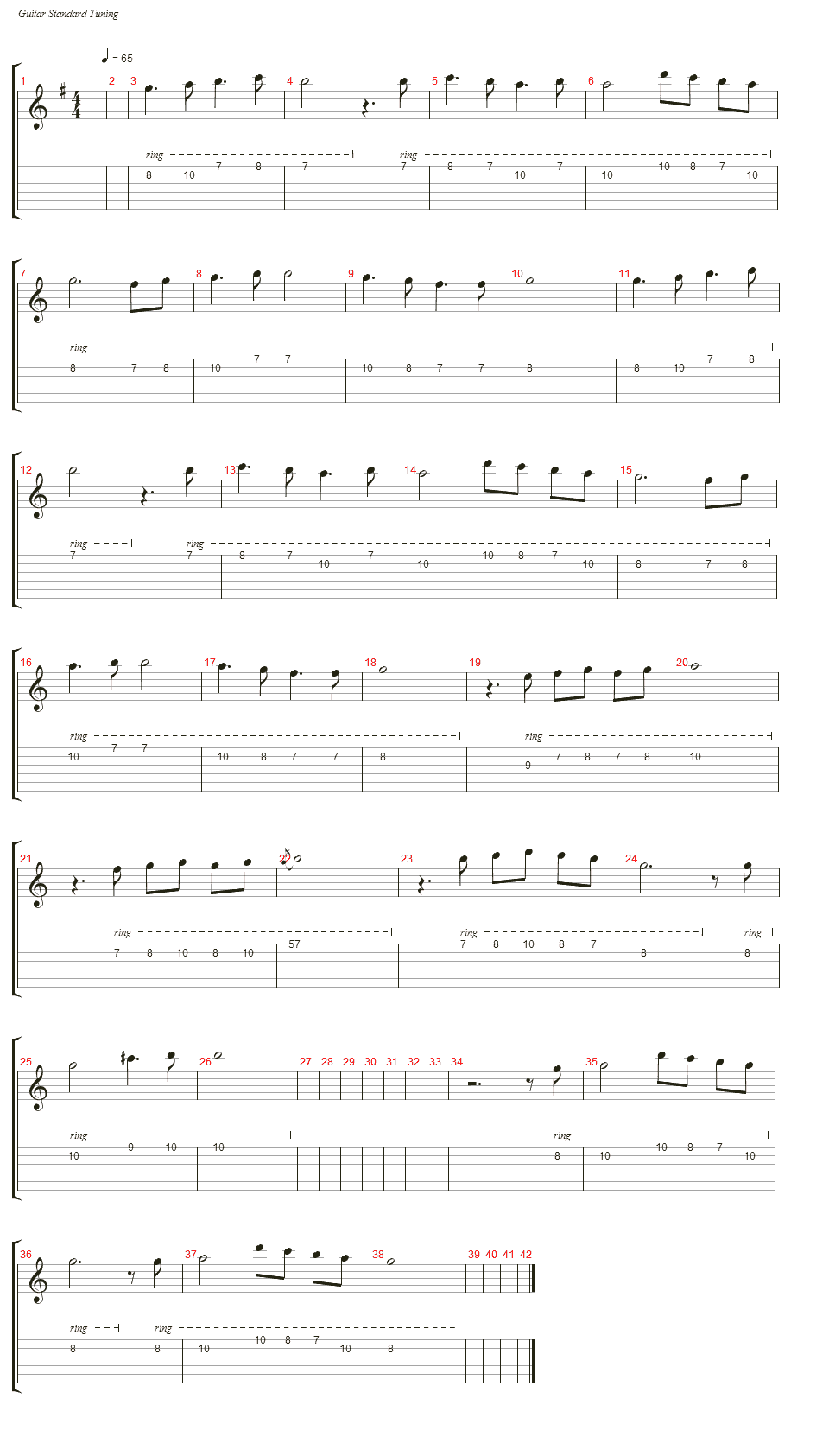 昔日友人吉他谱