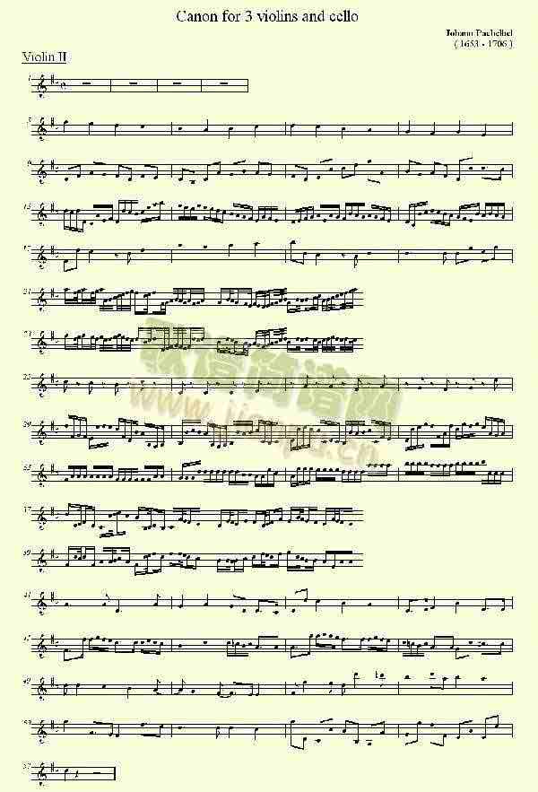 pachelbel`s canon for 3 violins and cello