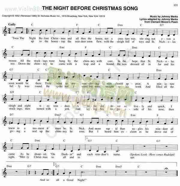 130.THE NIGHT BEFORE CHRISTMAS SONG