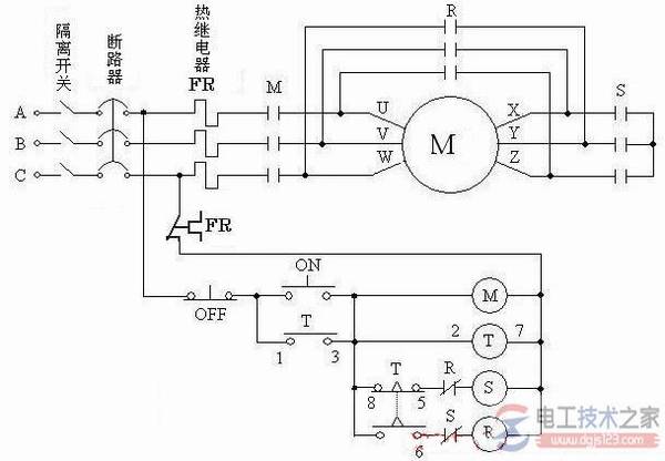 电机星三角启动原理图文详解